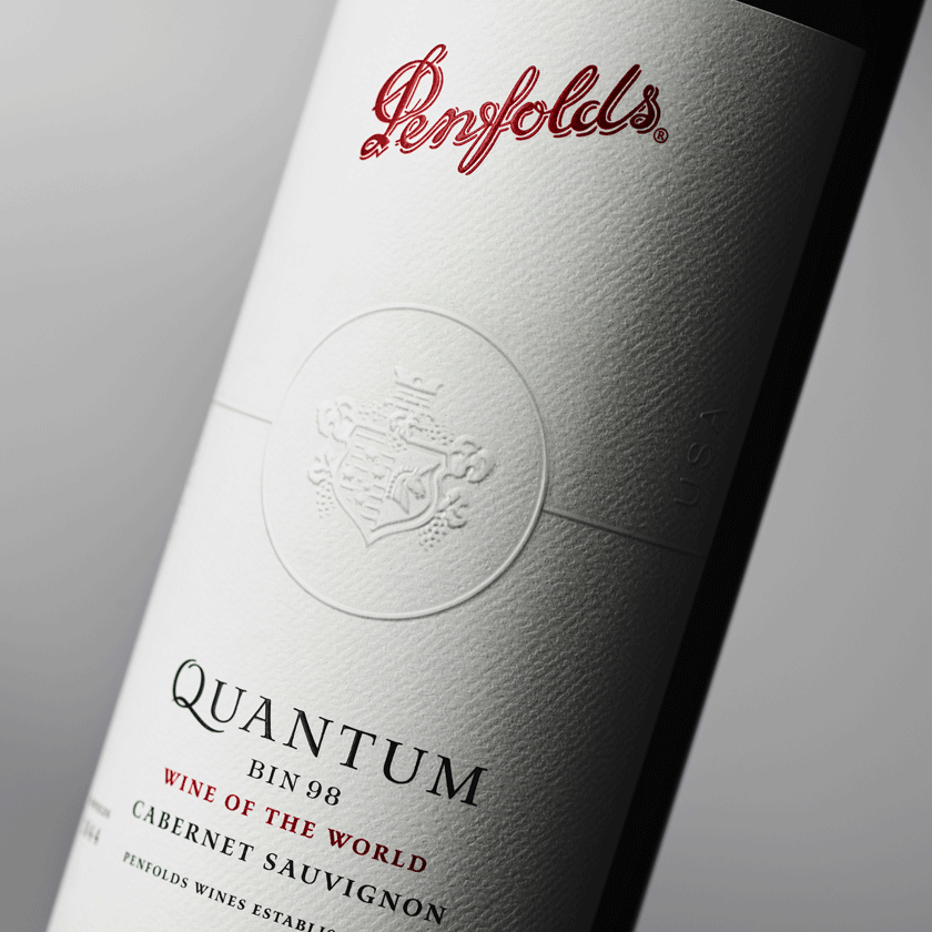 Close of Quantum Cabernet label