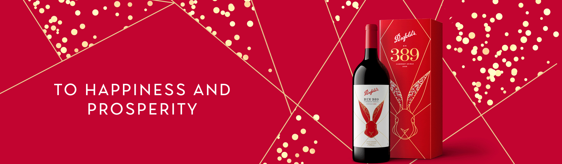 Lunary New Year Magnum 2023 and gift box against red background 