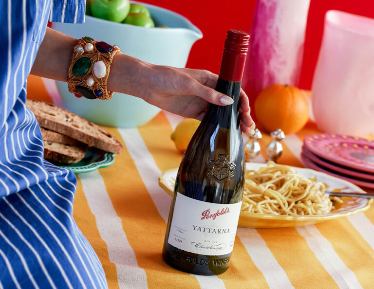 Penfolds Yattarna Chardonnay on tablescape