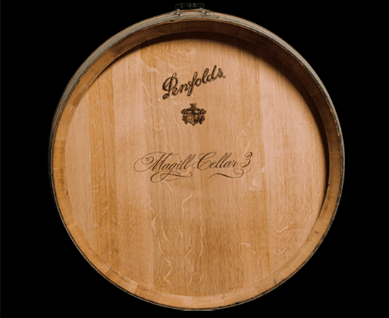 Close up of Magill Cellar 3 barrel. 