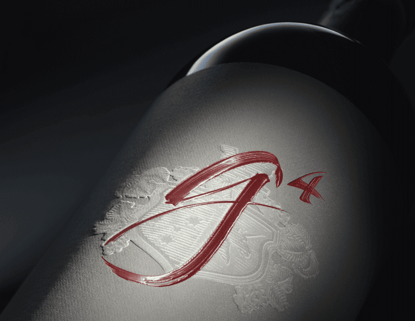 Close up of Penfolds g4 Bottle